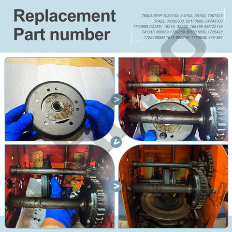 Illustrates Ariens model compatibility list for friction drive components