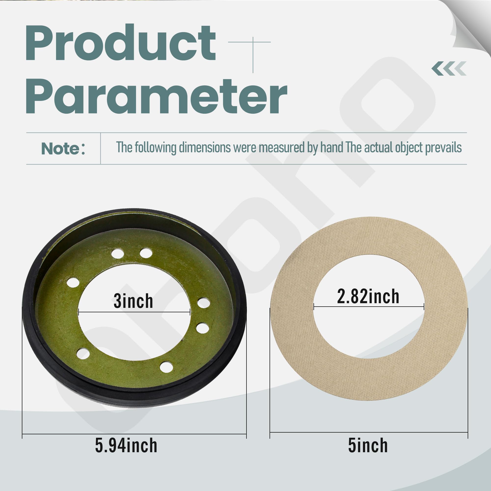 Ohoho brake liner with Rotary 300 disc visible for durable snow engagement
