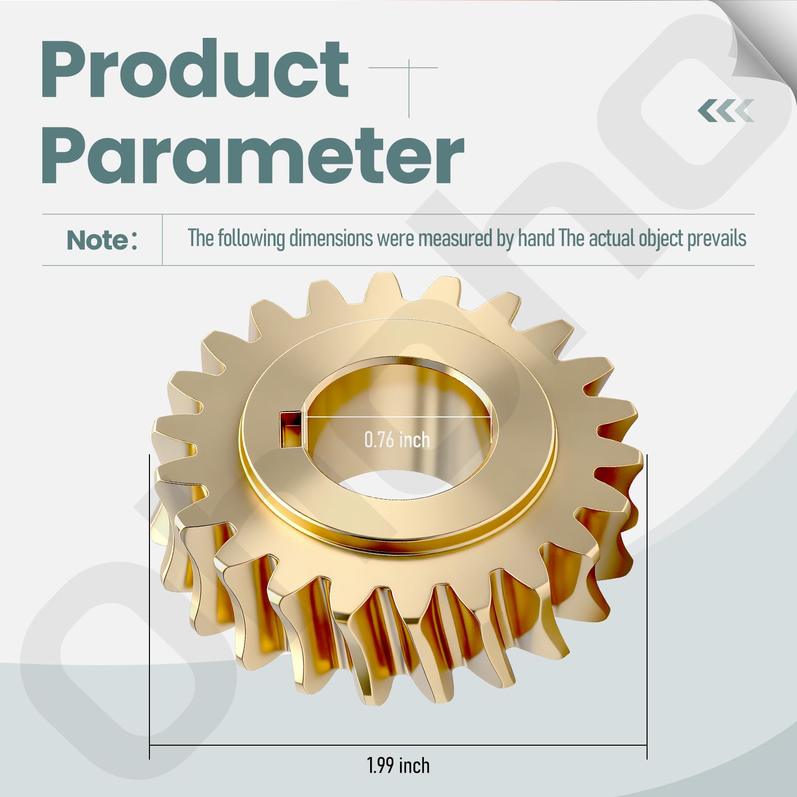 Ohoho brass worm gear front view shows precise fit for Craftsman models