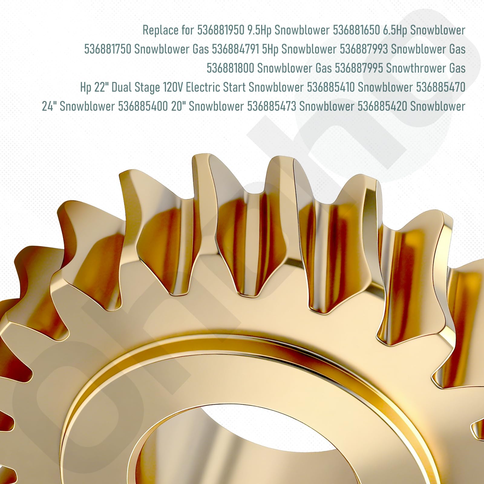 Ohoho brass worm gear label displays compatible part numbers at a glance