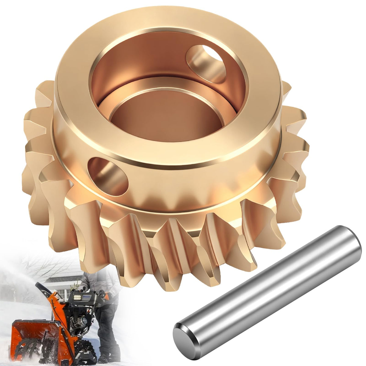 Ohoho Snowblower auger gear 52402600 front view showing precise fit for reliable snow clearing