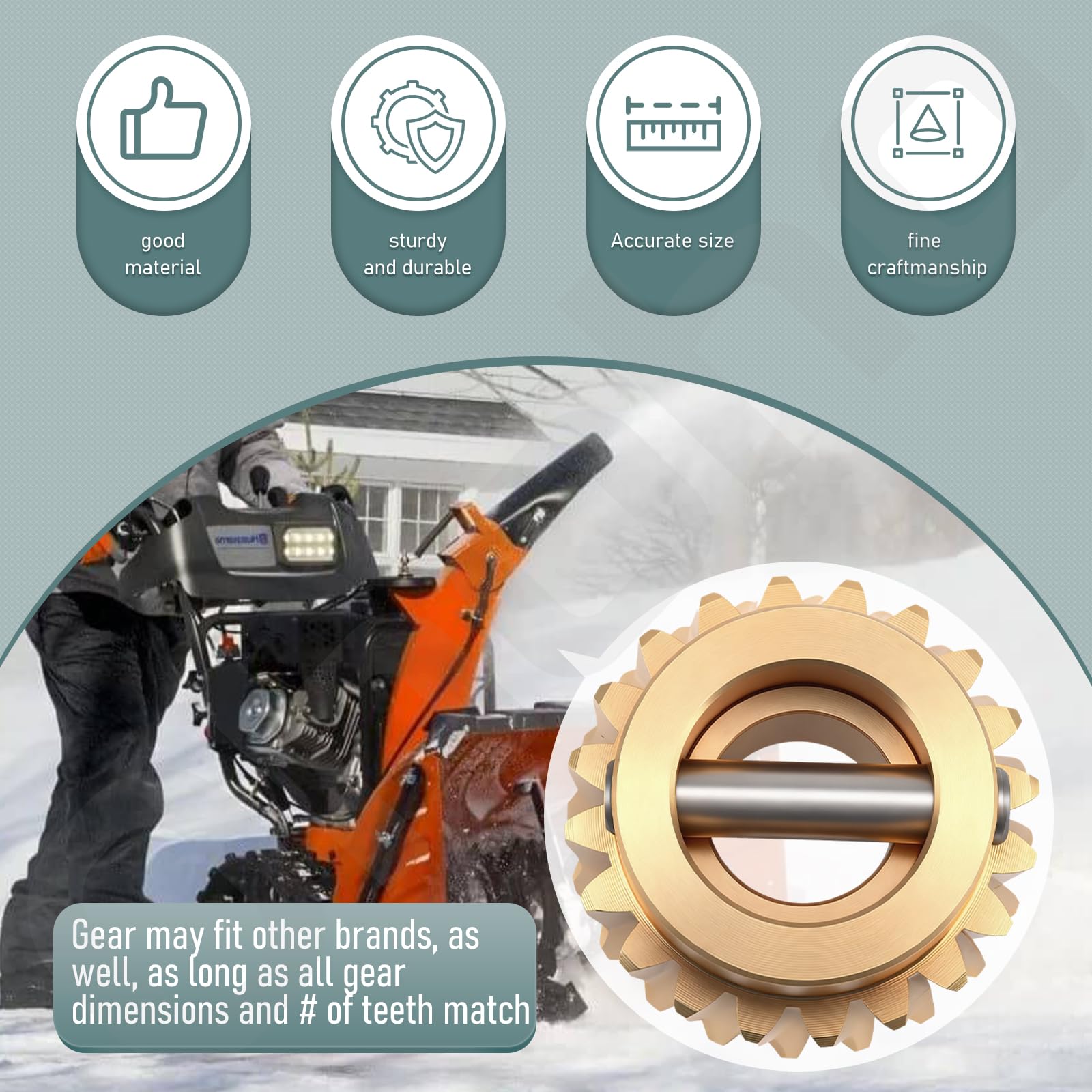 Ohoho Snowblower auger gear 52402600 inner profile suggests straightforward replacement