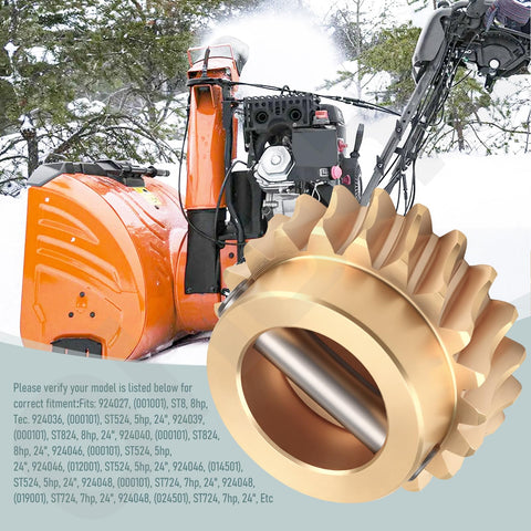 Ohoho Snowblower auger gear 52402600 mounting hole detail shows easy alignment