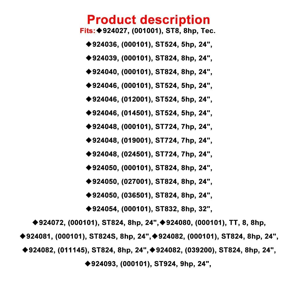 Ohoho Snowblower auger gear 52402600 packaging insert shows ready-to-install compatibility