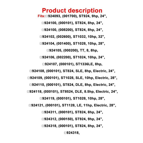 Ohoho Snowblower auger gear 52402600 ready-installation guide aids replacement