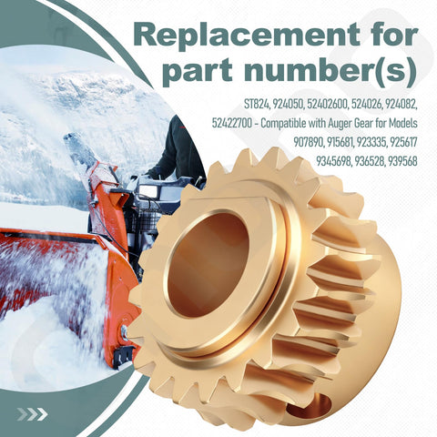 Ohoho Snowblower auger gear 52402600 teeth profile emphasizes reliable power transfer