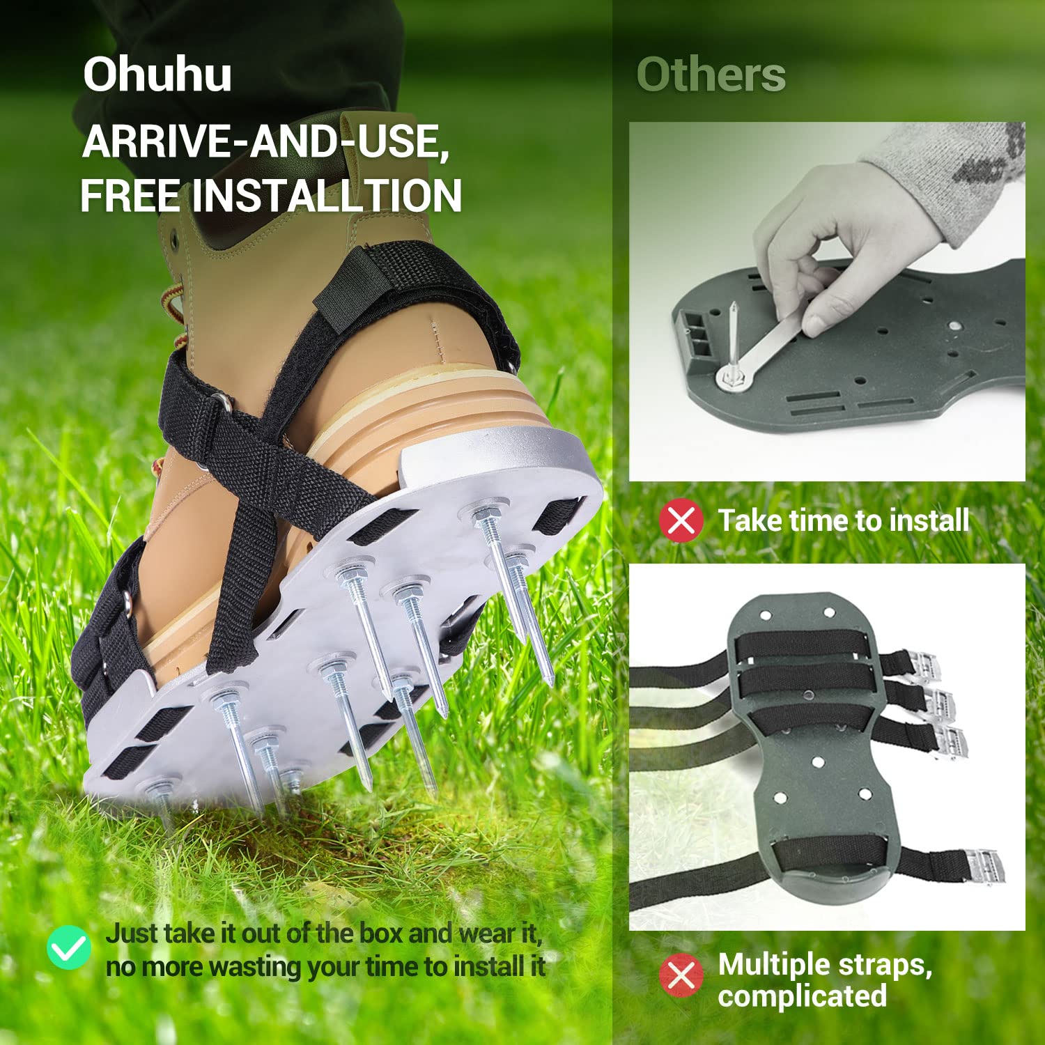Ohuhu adjustable strap system closeup for secure, slip-free wear.