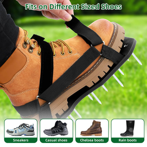 Ohuhu lawn aerator shoes durable and weather-resistant