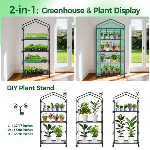 Ohuhu compact seedling greenhouse fits small spaces.