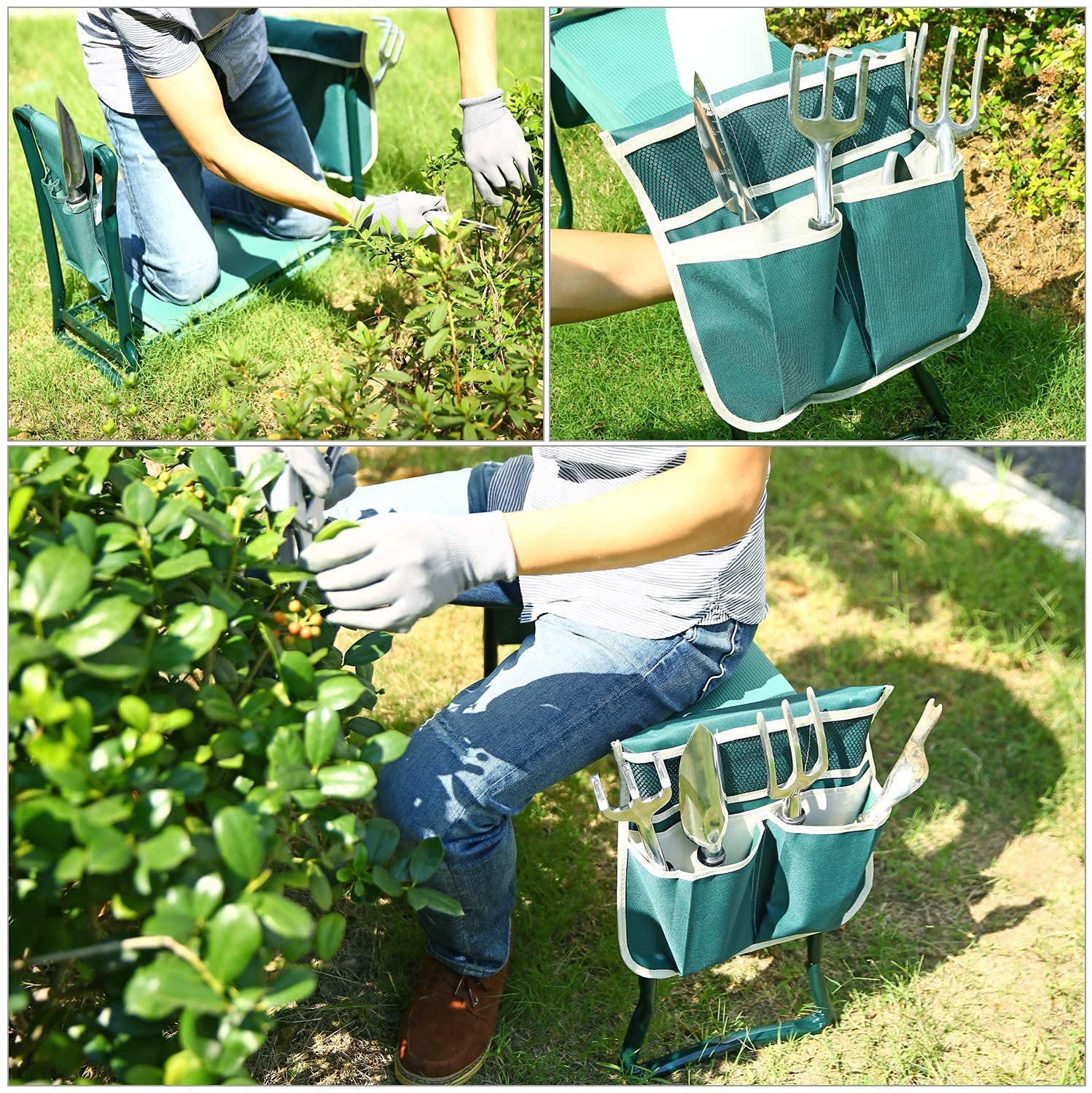 Sturdy steel frame from Ohuhu withstands frequent gardening tasks.