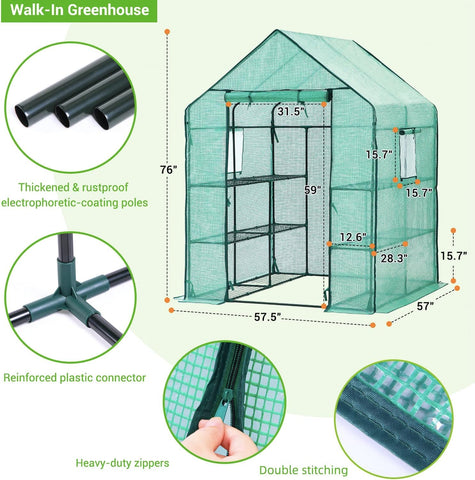 Ohuhu greenhouse assembly video guides a quick setup.