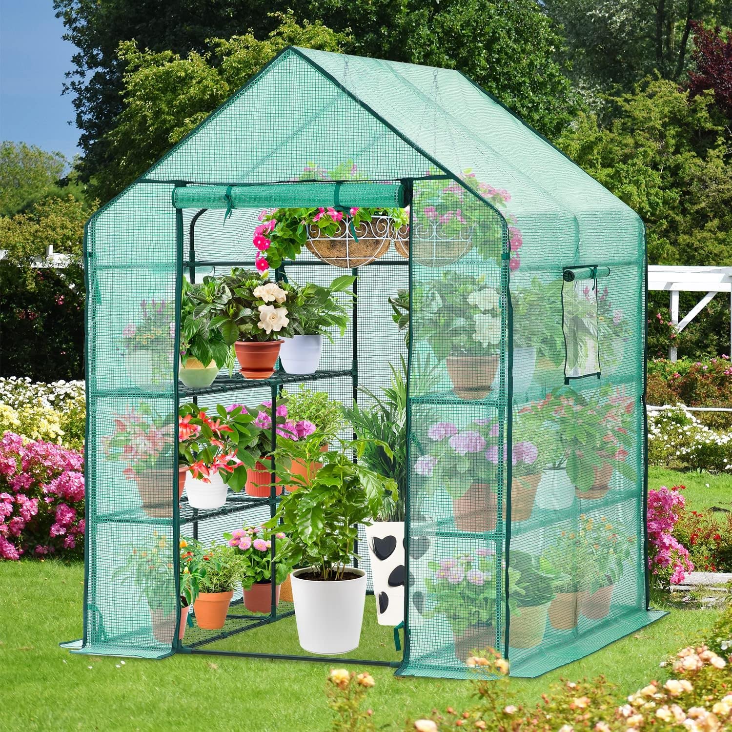 Ohuhu greenhouse backyard space adds year-round growing potential.