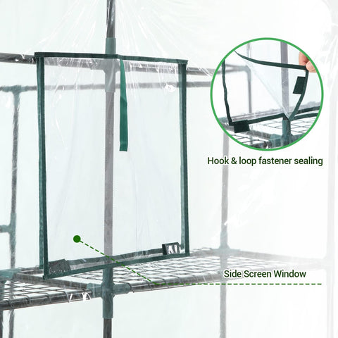 Ohuhu greenhouse features rust-resistant tubes for outdoor durability.