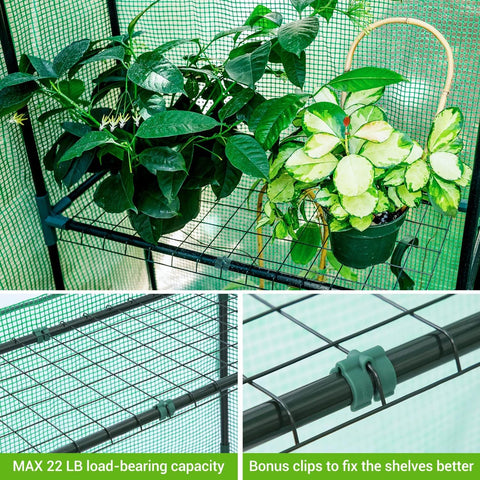 Ohuhu greenhouse PE cover close-up shows durable weather protection.