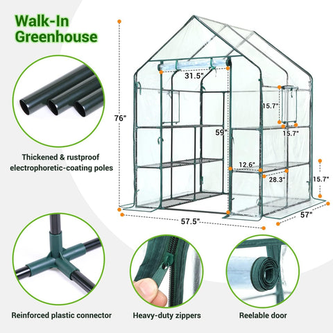 Ohuhu greenhouse designed for portable setup and easy movement.