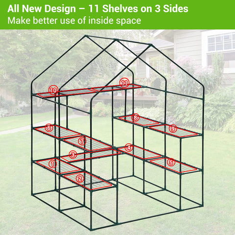 Ohuhu greenhouse roll-up door enables adjustable airflow for plant comfort and easy watering