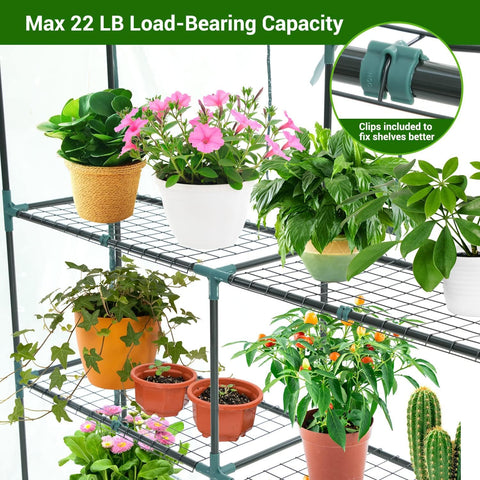 Ohuhu greenhouse with translucent PVC cover for bright sunlight.