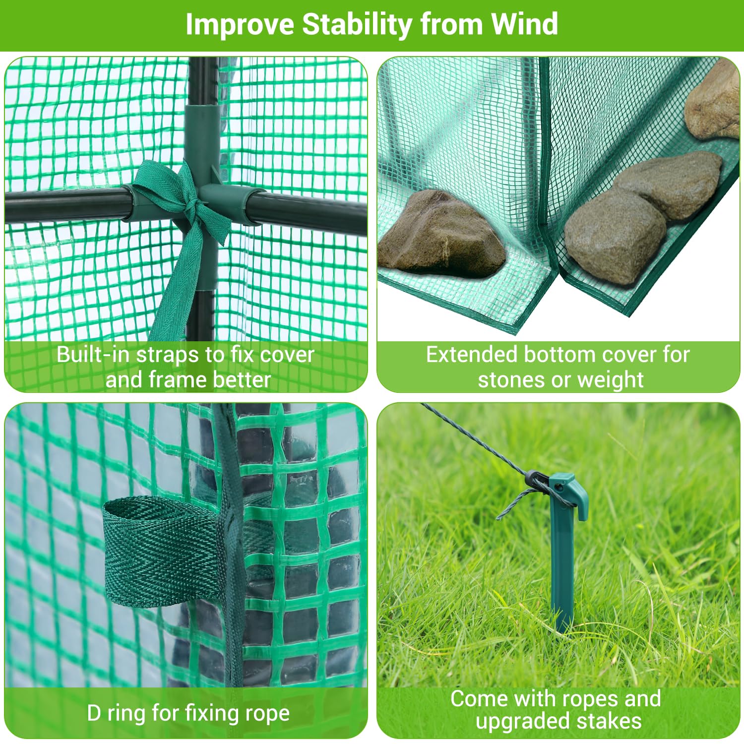 Ohuhu side vent screens promote airflow while keeping pests out.