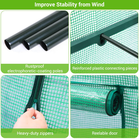 Ohuhu hanging rod supports growth lights or ventilation fans.
