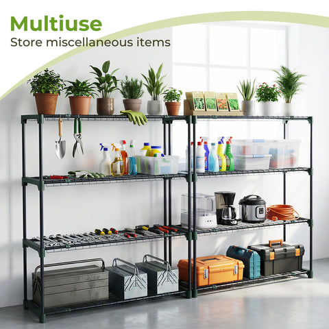 Ohuhu indoor storage shelf doubles as versatile household organizer.