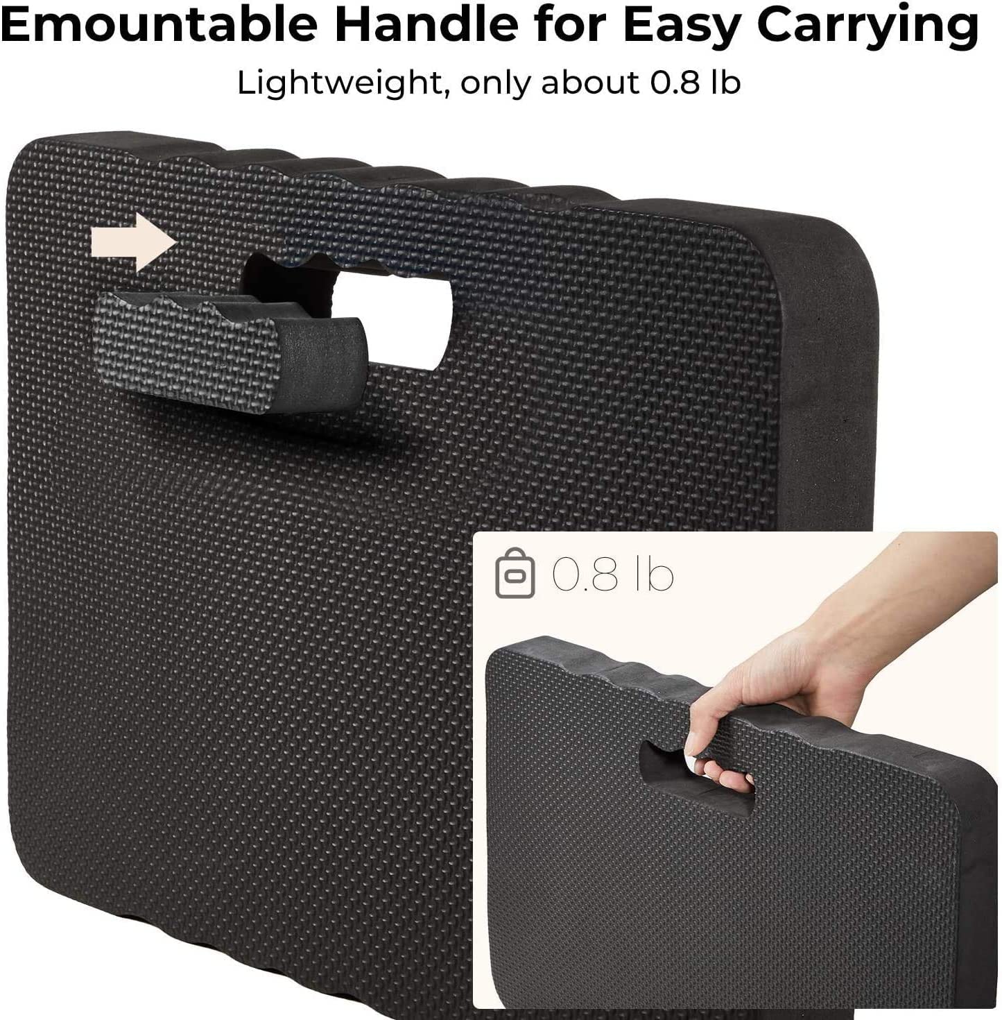 Ohuhu kneeling pad 3.8 cm thick cushion absorbs impact during long kneeling tasks