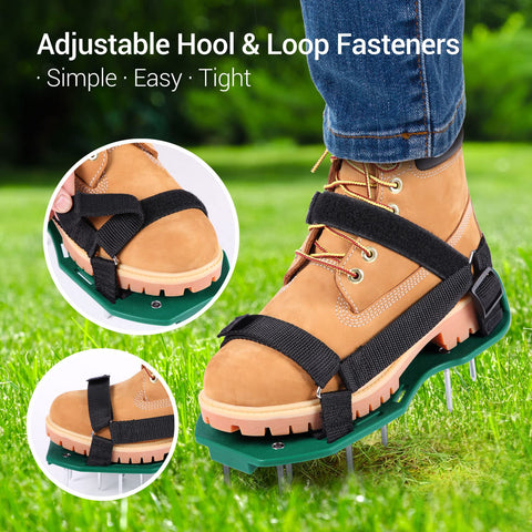 Ohuhu aerator shoes with adjustable Velcro straps fit any user.