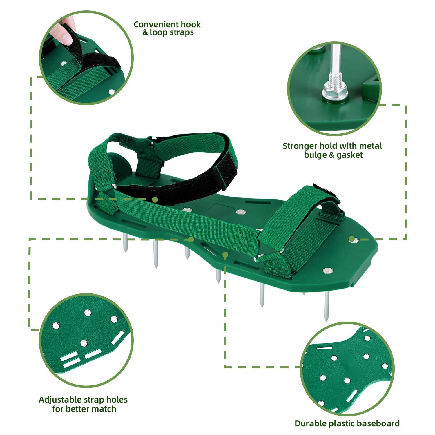 Ohuhu durable base of lawn aerator shoes built to last seasons