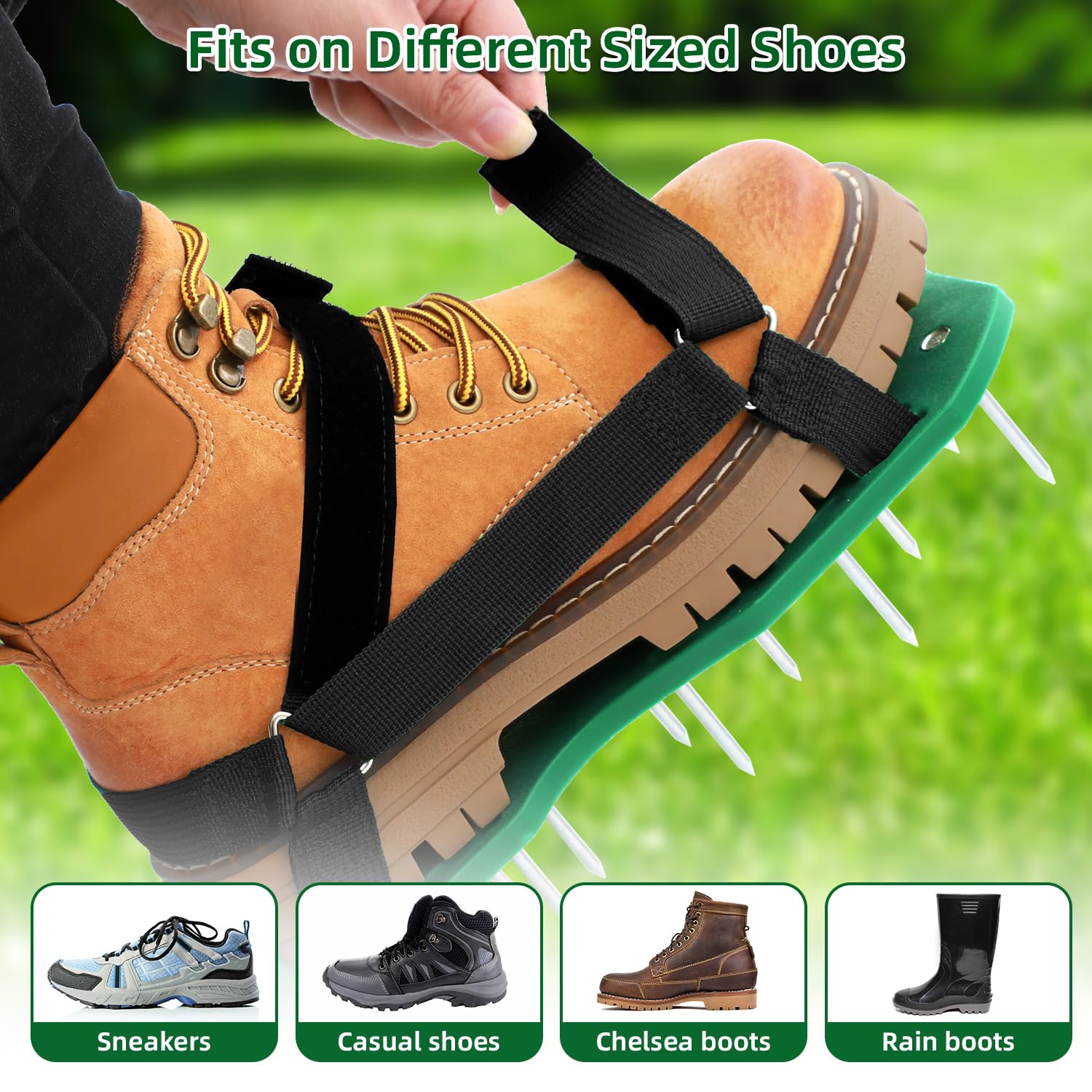 Ohuhu lawn aerator shoes designed to last season after season.