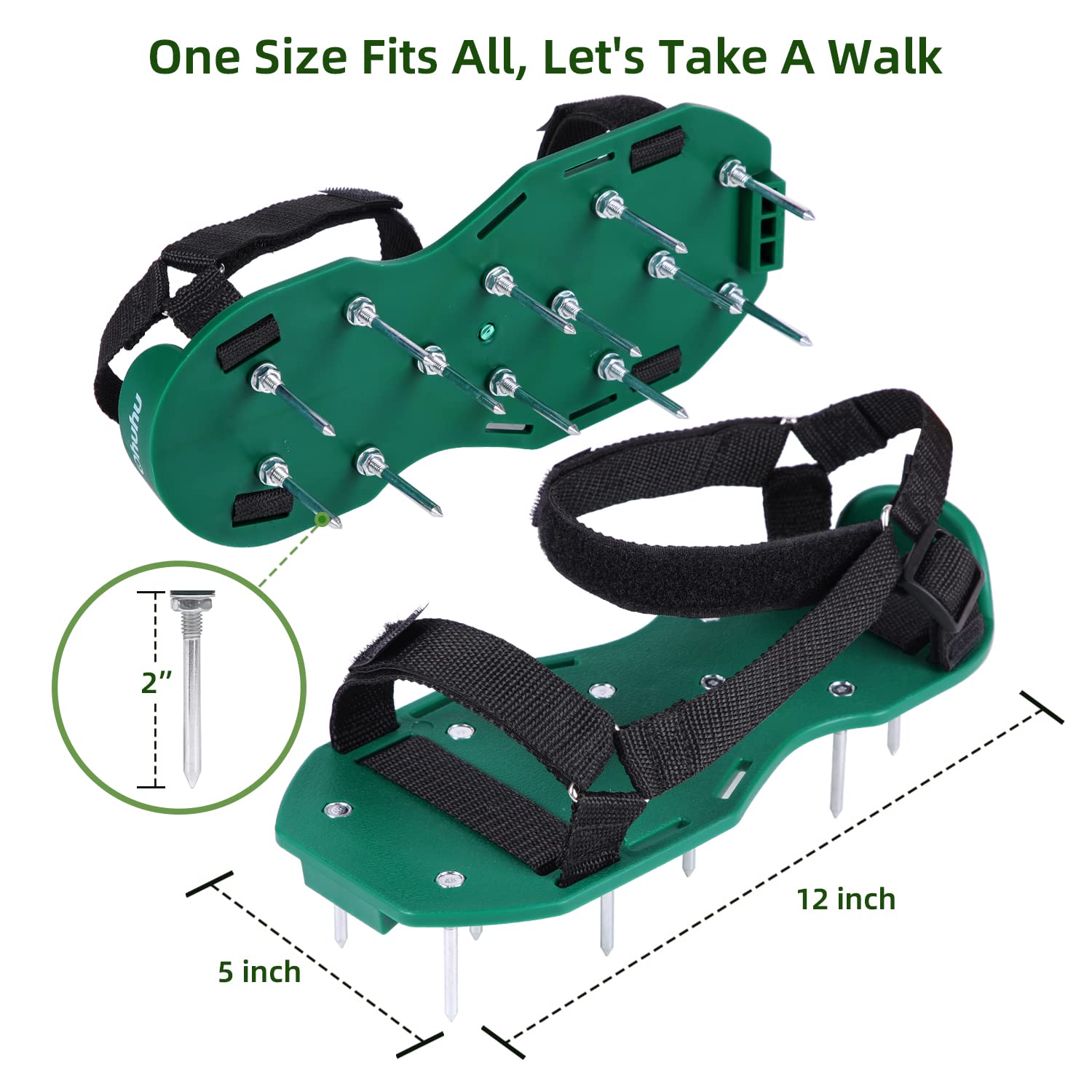 Ohuhu lawn aerator shoes are easy to wear and store.