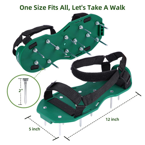 Ohuhu lawn aerator shoes are easy to wear and store.
