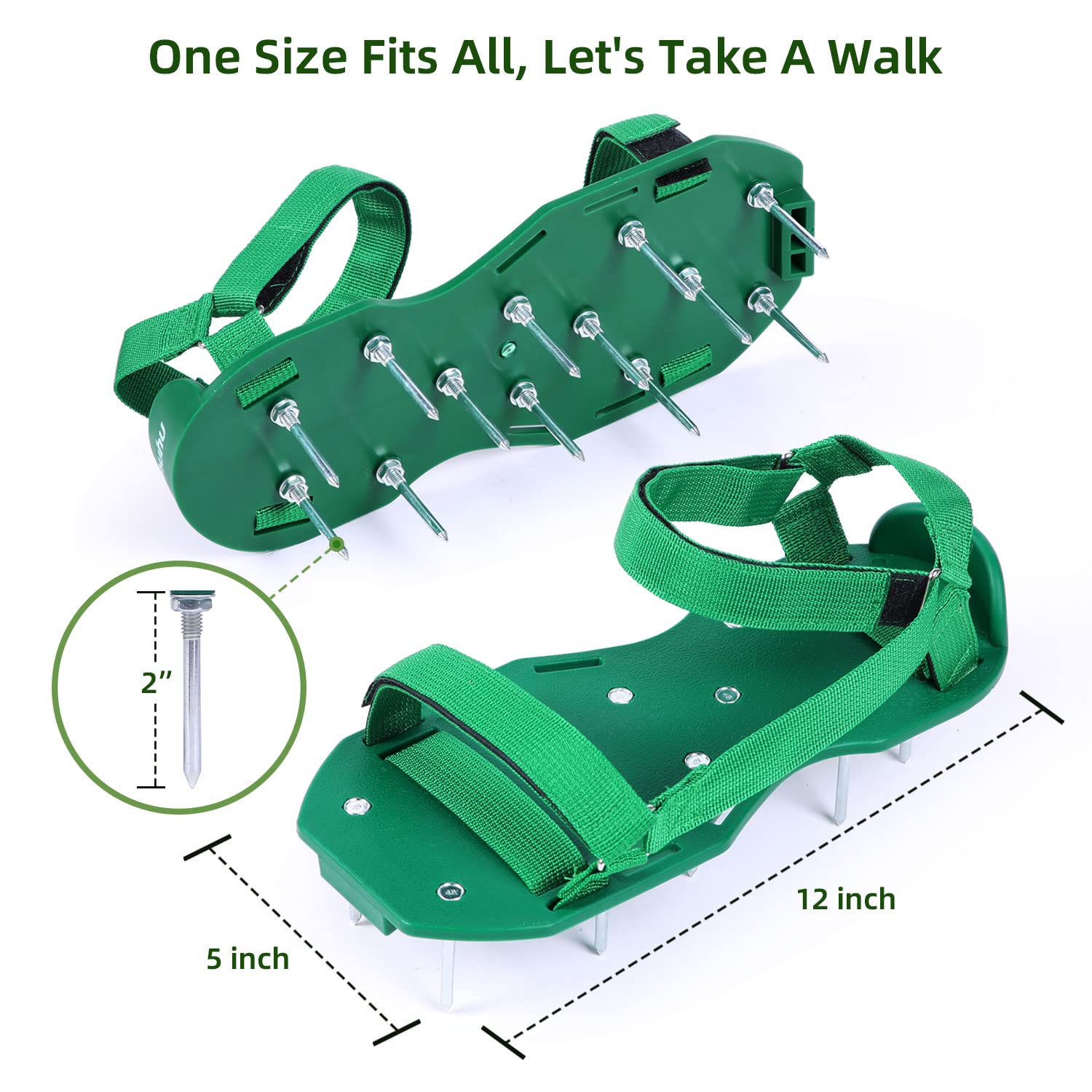 Ohuhu lawn aerator shoes used on grass for better soil contact