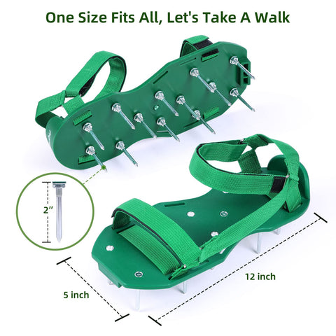 Ohuhu lawn aerator shoes used on grass for better soil contact