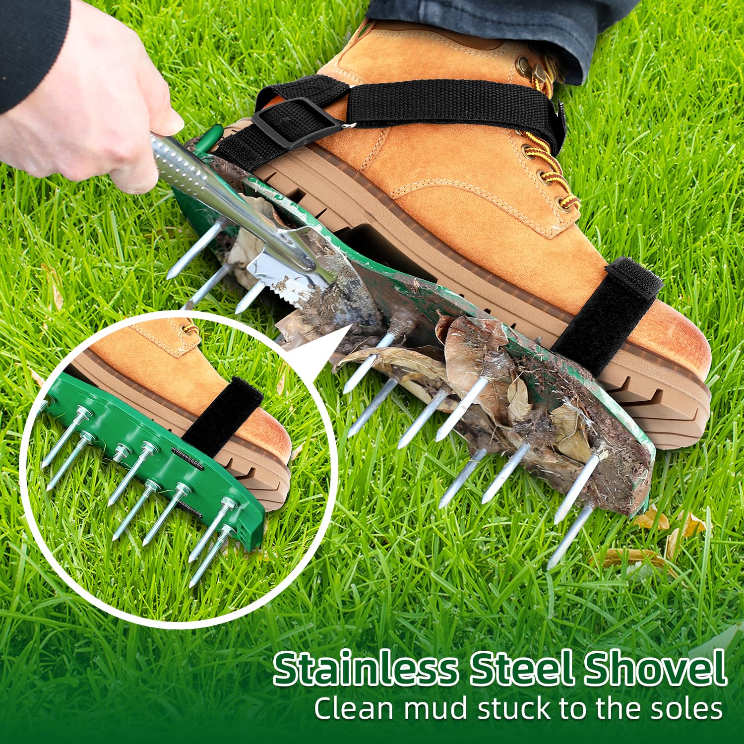 Ohuhu aerator shoes include heel support for stability.