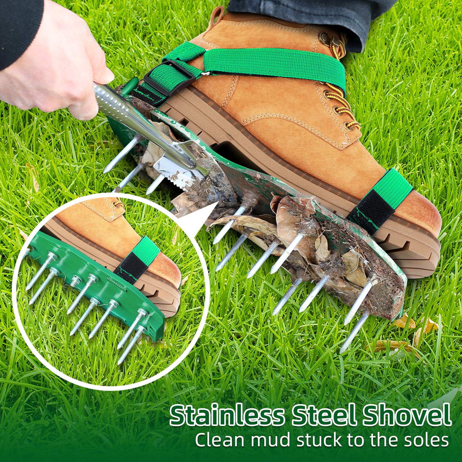 Ohuhu aerator shoes hook and loop design for fast on off