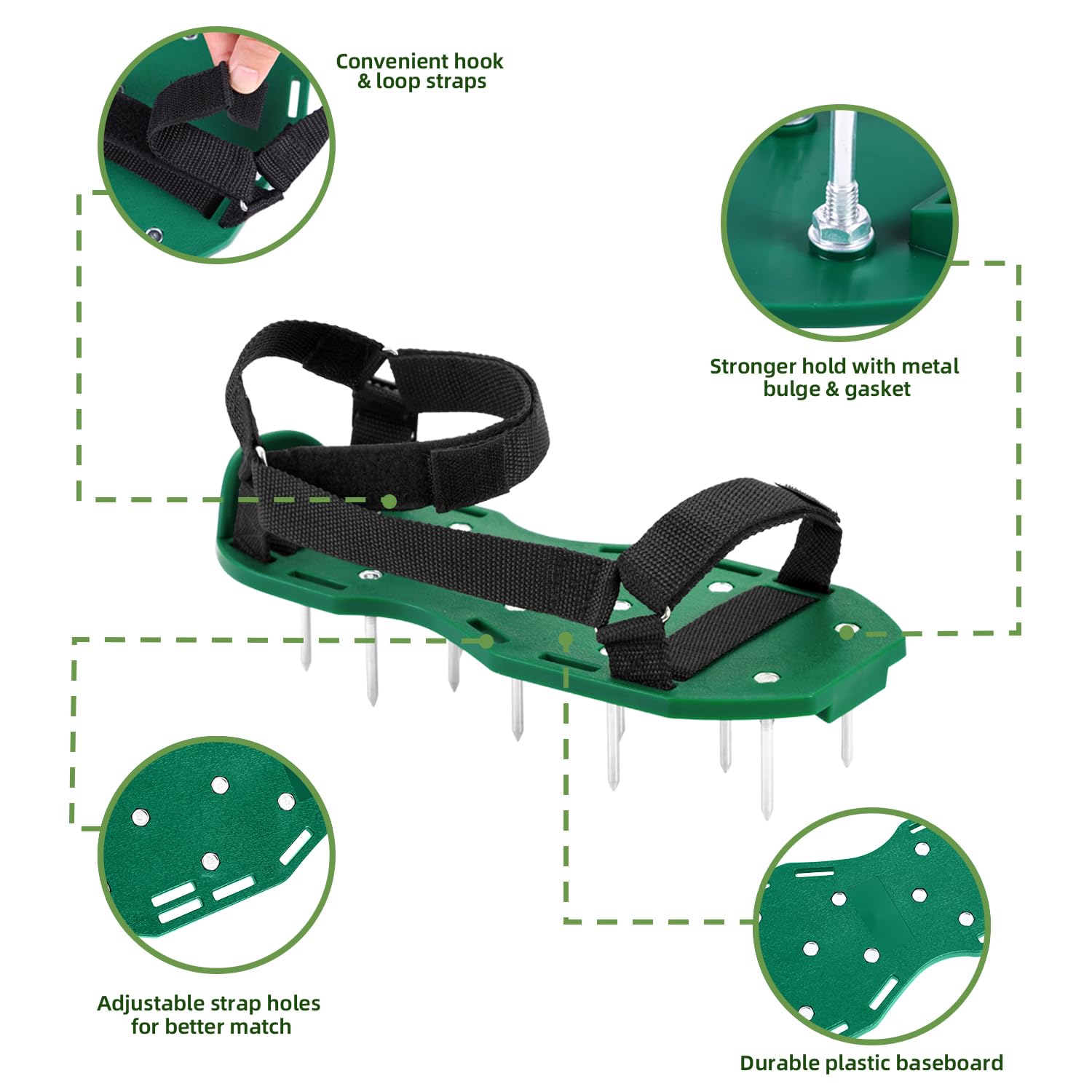 Ohuhu spiked soles aerate soil while you walk.