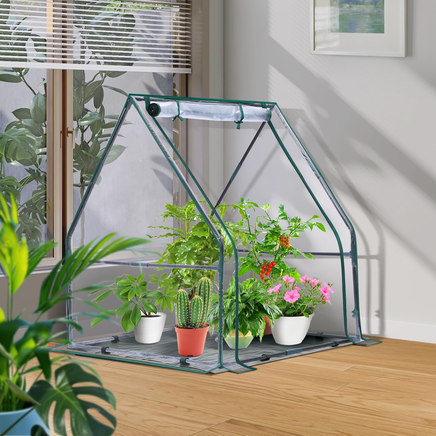 Ohuhu Mini Greenhouse compact storage for easy cleanup after use