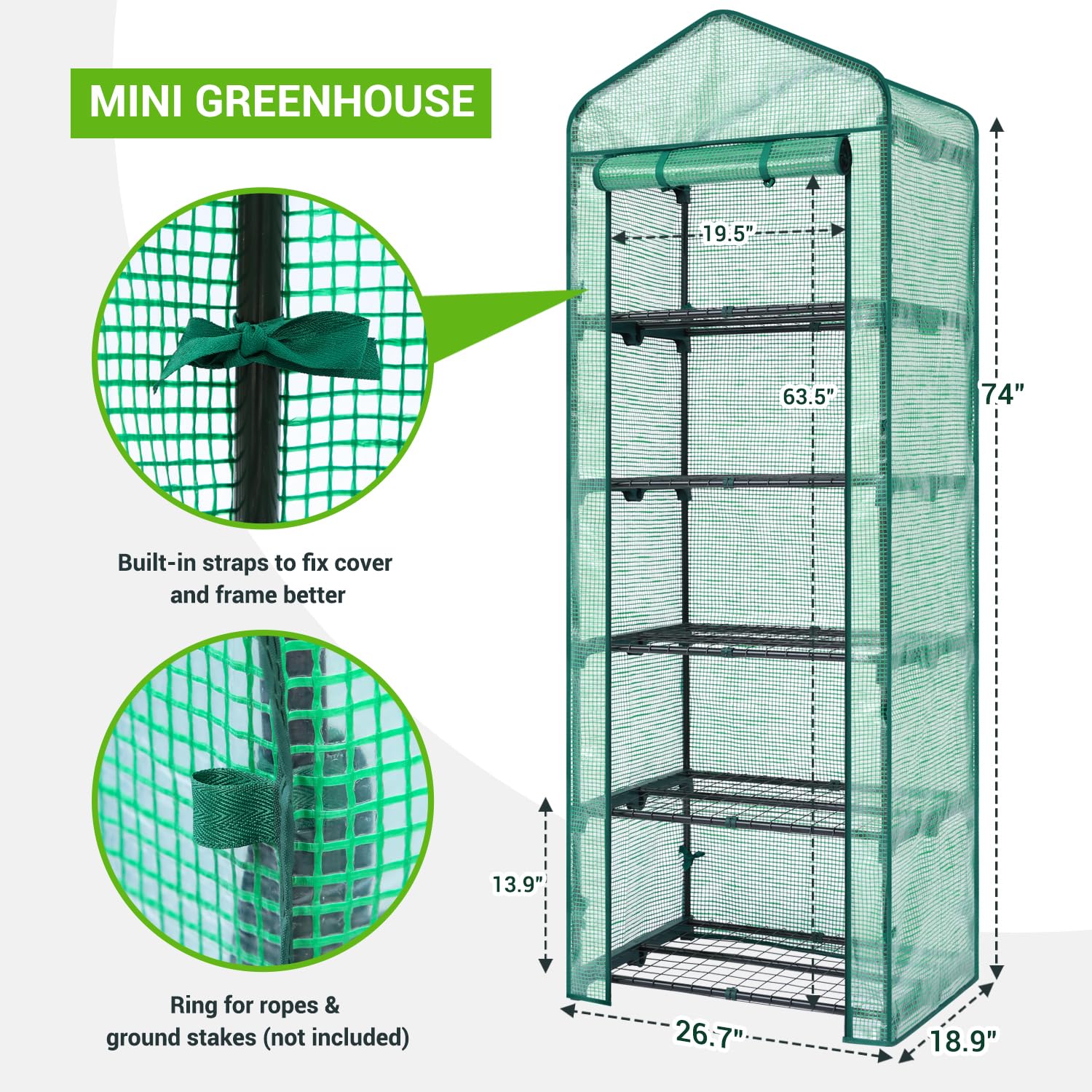 Ohuhu mini greenhouse cover provides strong light transmission and UV protection