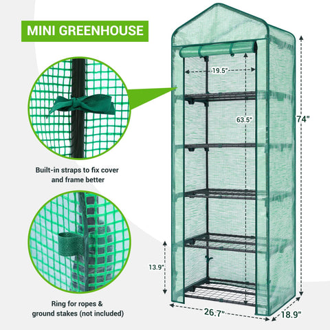 Ohuhu mini greenhouse cover provides strong light transmission and UV protection