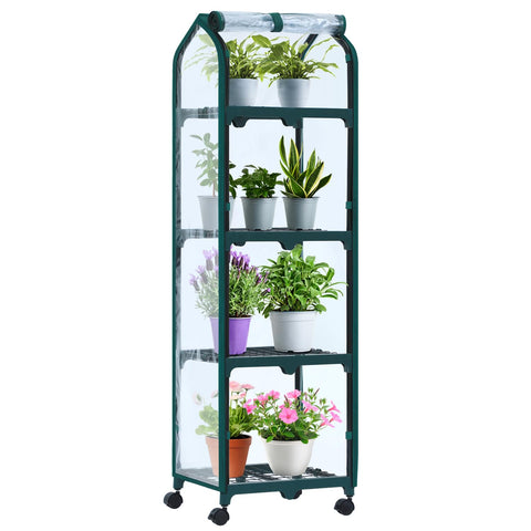 Ohuhu mini greenhouse demonstrates easy assembly and locking wheels for flexible placement