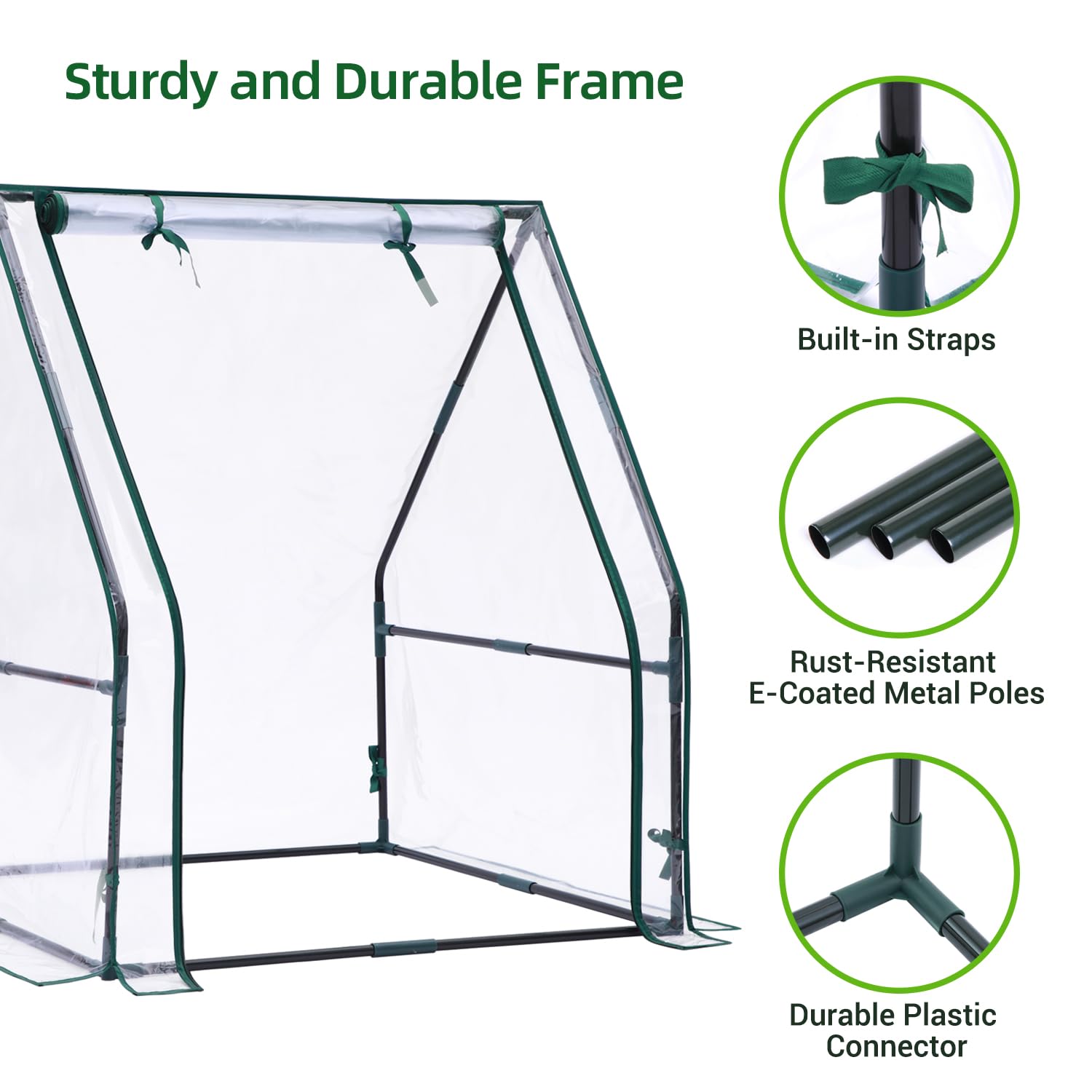 Ohuhu Mini Greenhouse versatile use indoors or outdoors for seedlings