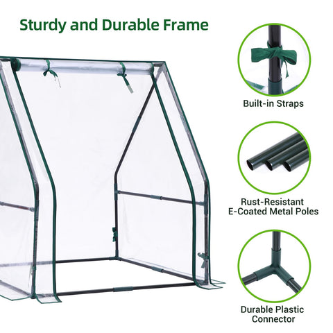 Ohuhu Mini Greenhouse versatile use indoors or outdoors for seedlings