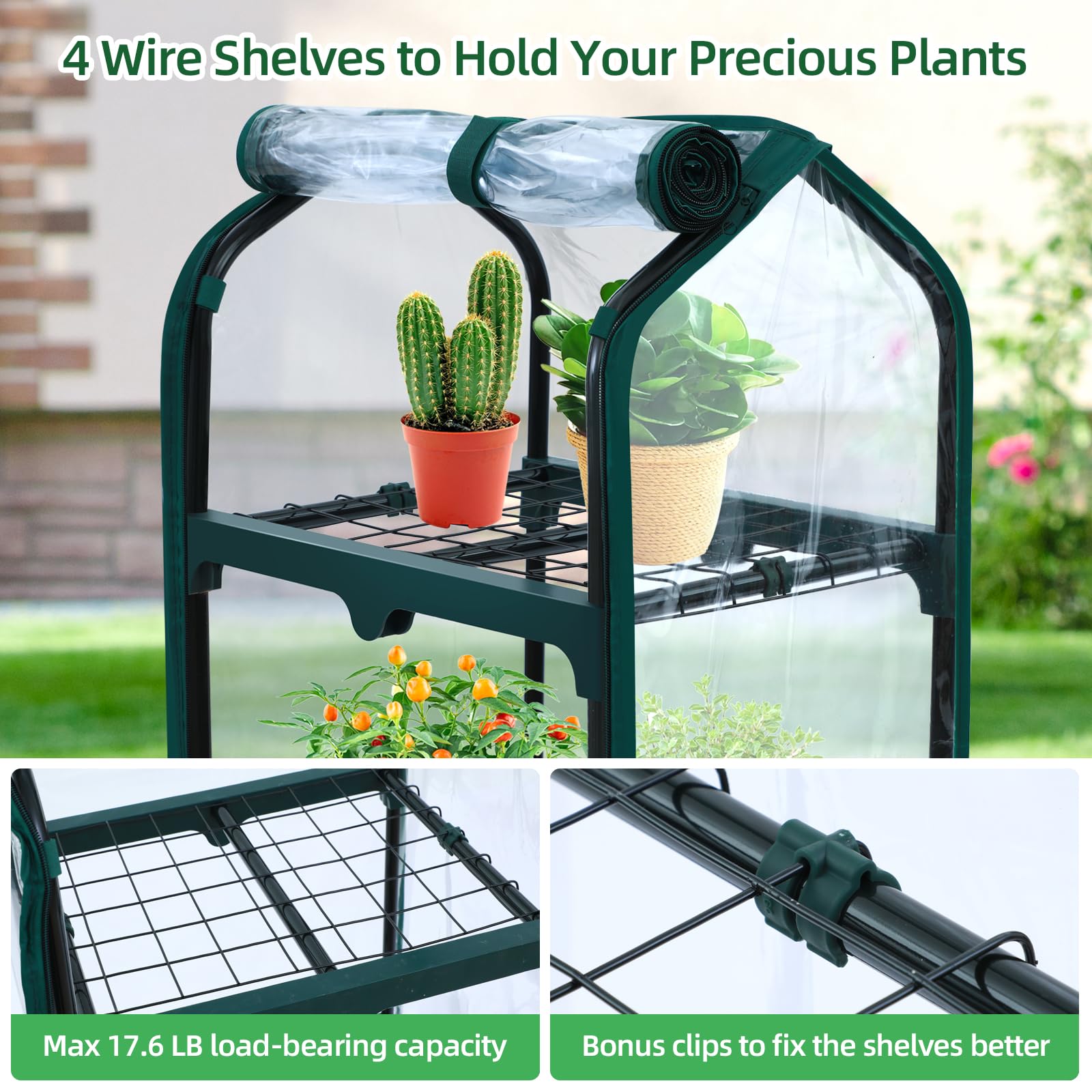 Ohuhu mini greenhouse seals with a zipper to help prevent pests