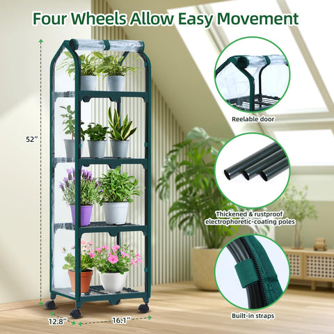 Ohuhu mini greenhouse provides year round protection for seedlings and small plants