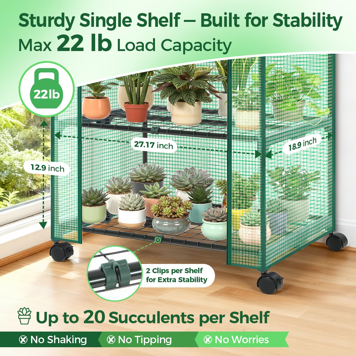 Ohuhu PE cover provides weather protection for seedlings.