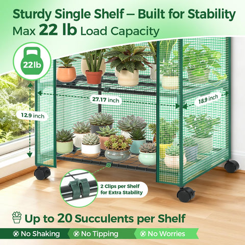 Ohuhu PE cover provides weather protection for seedlings.