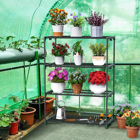 Ohuhu plant greenhouse shelves easy assembly with no tools needed.