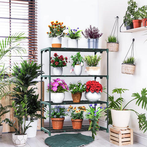 Ohuhu outdoor balcony setup plant stand for versatile display.