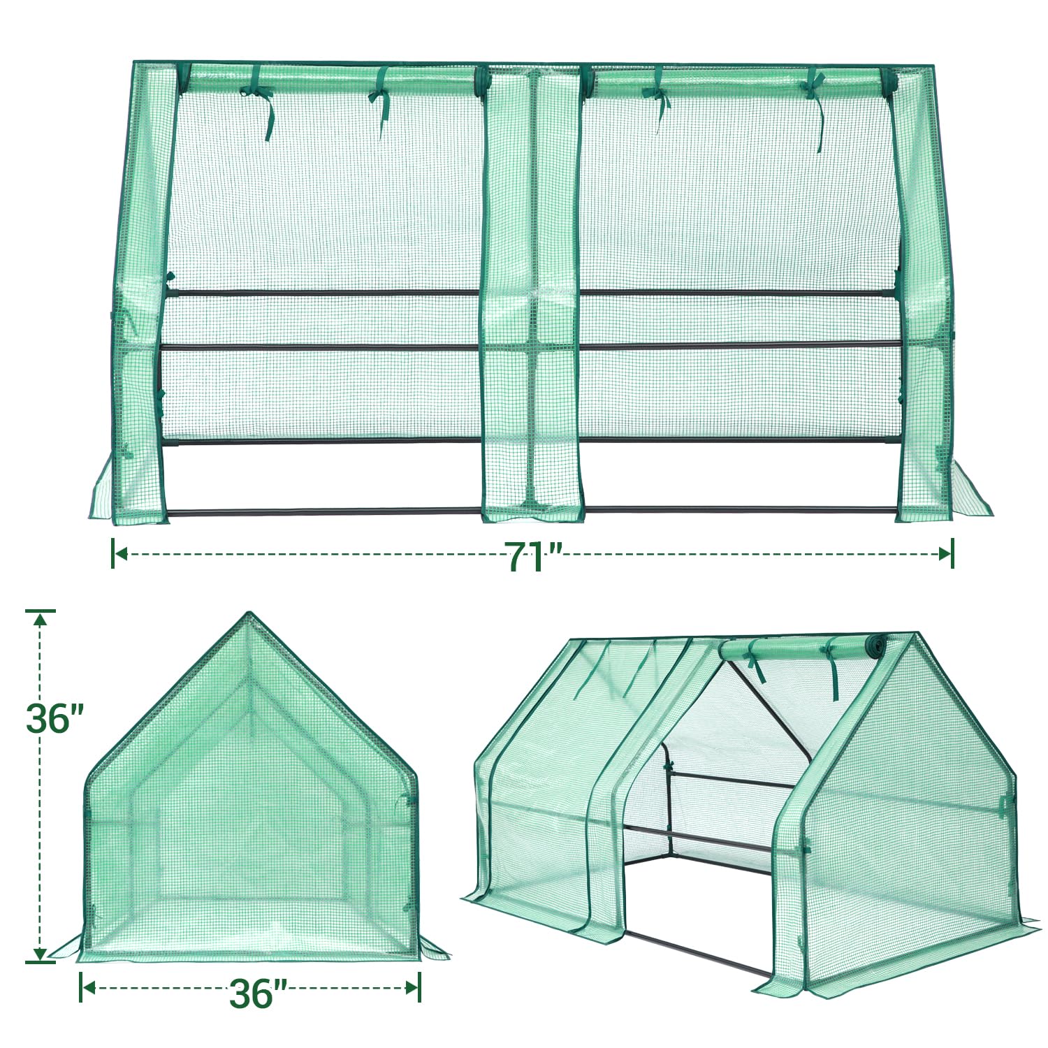 Ohuhu greenhouse on a patio protecting seedlings outdoors