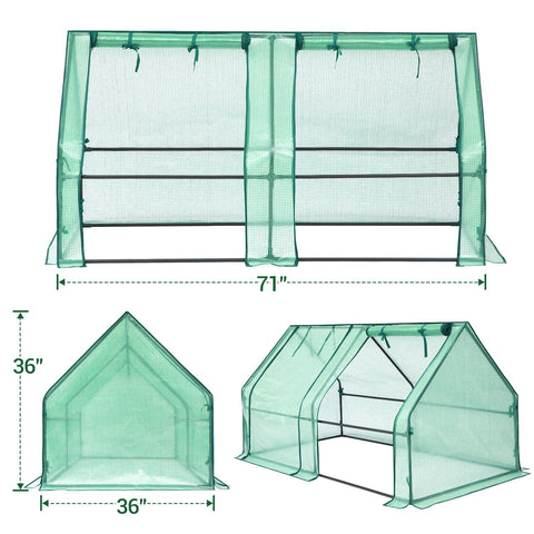 Ohuhu greenhouse on a patio protecting seedlings outdoors