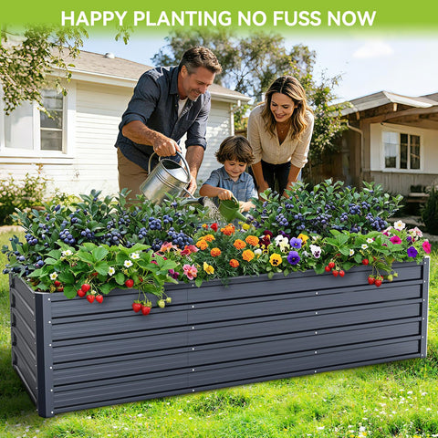 Ohuhu raised bed open-base design enables drainage and reduces waterlogging
